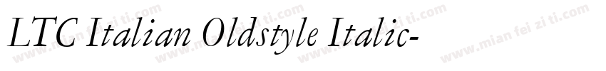 LTC Italian Oldstyle Italic字体转换